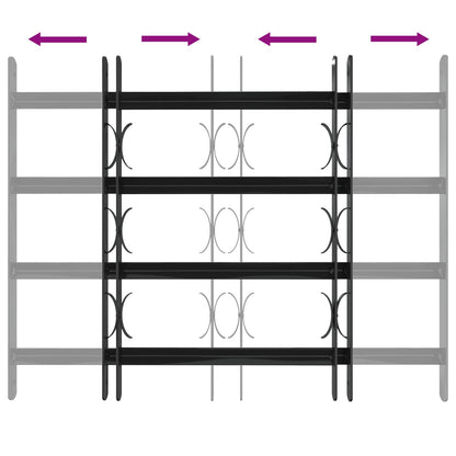 Griglia Finestra Nero 75.5 x 60 cm Acciaio verniciato a polvere