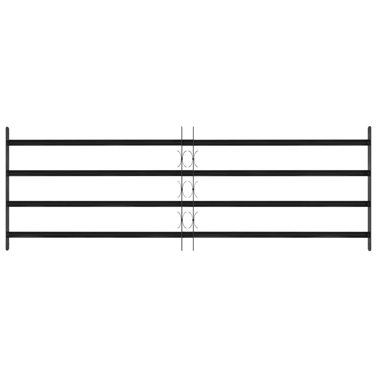 Griglia Finestra Nero 175 x 60 cm Acciaio verniciato a polvere