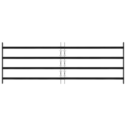 Griglia Finestra Nero 175 x 60 cm Acciaio verniciato a polvere