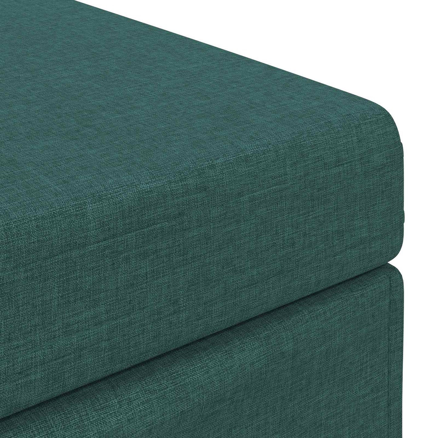 Pouf Verde Scuro 61 x 41 x 40 cm Tessuto e Legno Ingegnerizzato