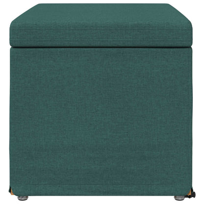 Pouf Verde Scuro 61 x 41 x 40 cm Tessuto e Legno Ingegnerizzato