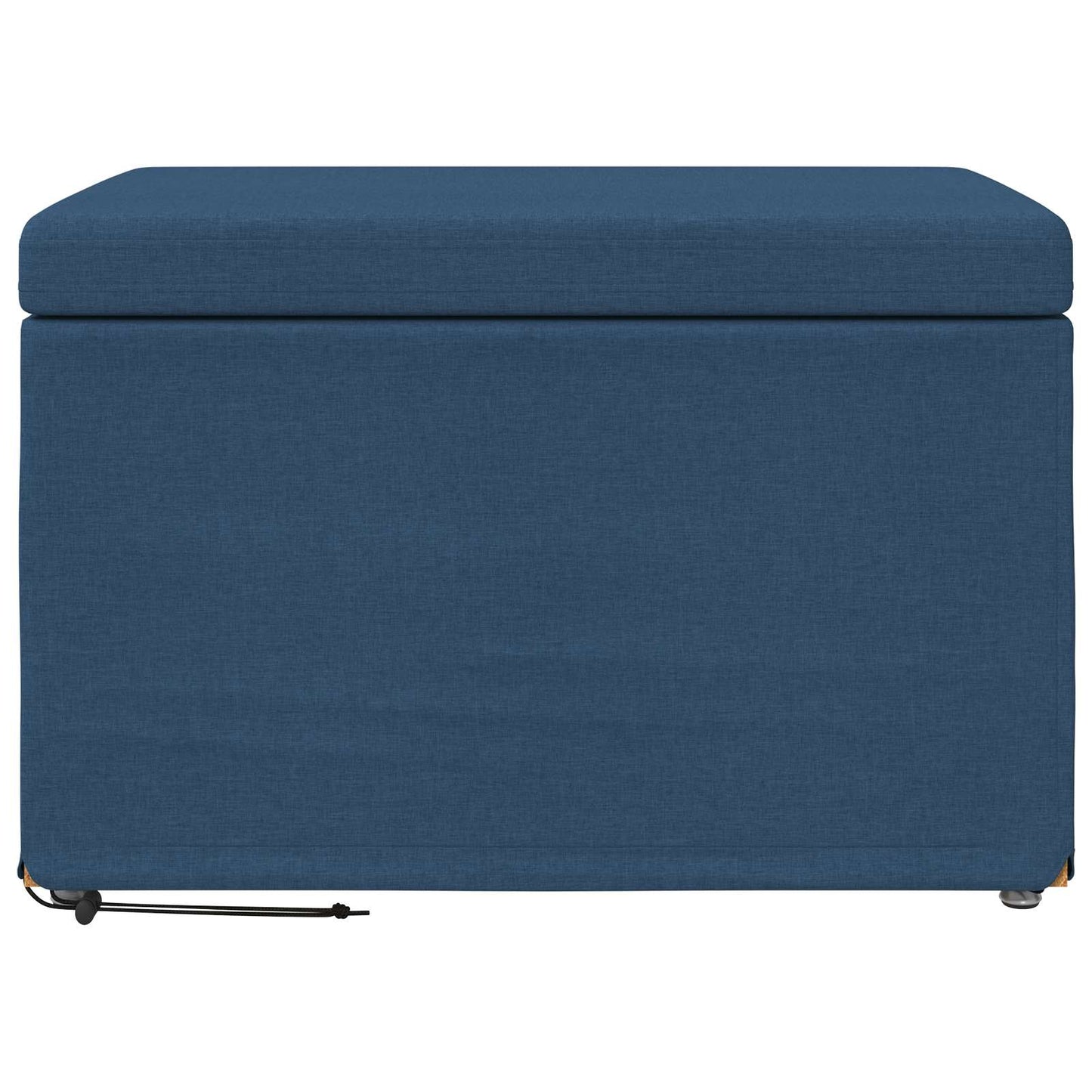 Pouf Blu 61 x 41 x 40 cm Tessuto e Legno Ingegnerizzato