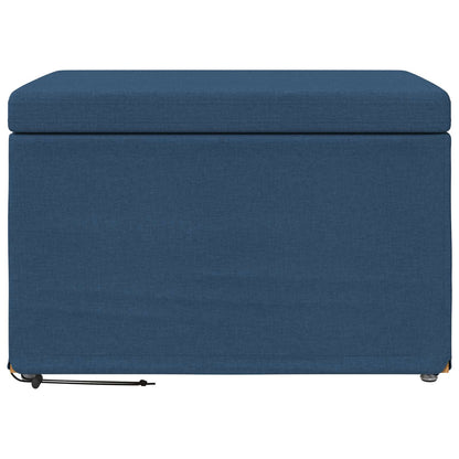 Pouf Blu 61 x 41 x 40 cm Tessuto e Legno Ingegnerizzato