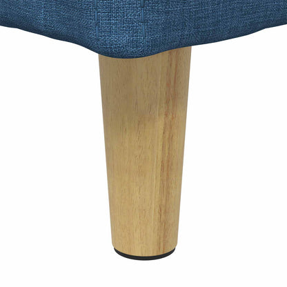 Pouf con Storage Blu 40 x 40 x 45 cm Tessuto | homemem39