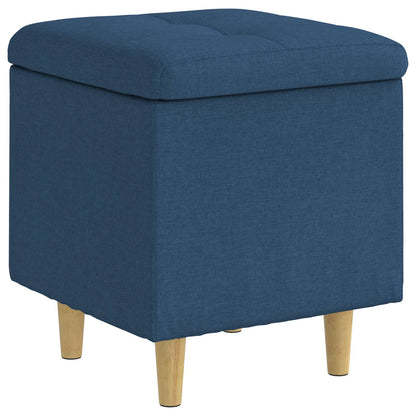 Pouf con Storage Blu 40 x 40 x 45 cm Tessuto
