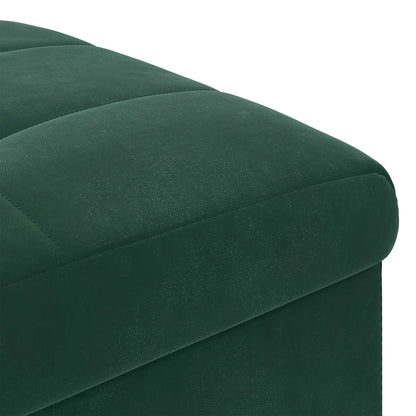 Pouf con Storage Verde Scuro 40 x 40 x 45 cm Velluto