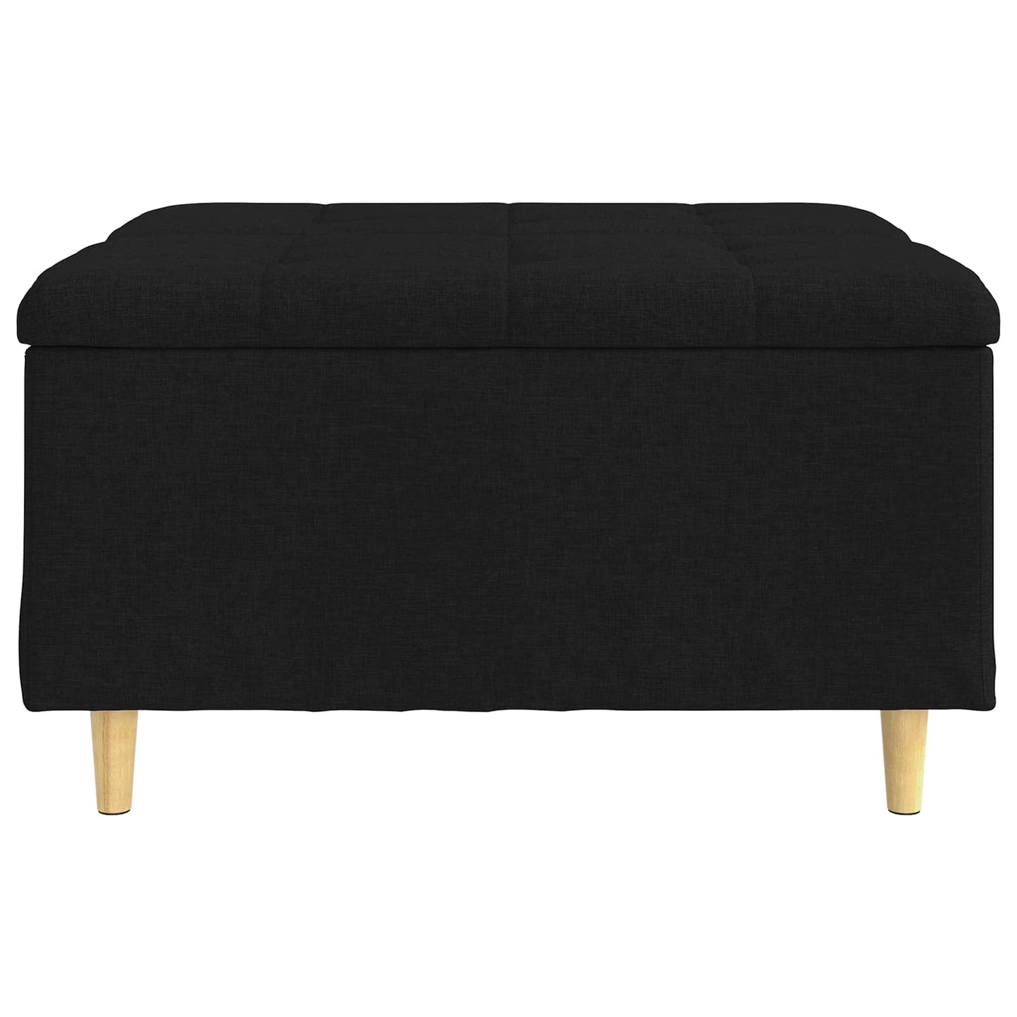 Pouf contenitore con cuscino Nero 80 x 80 x 45 cm Tessuto - homemem39