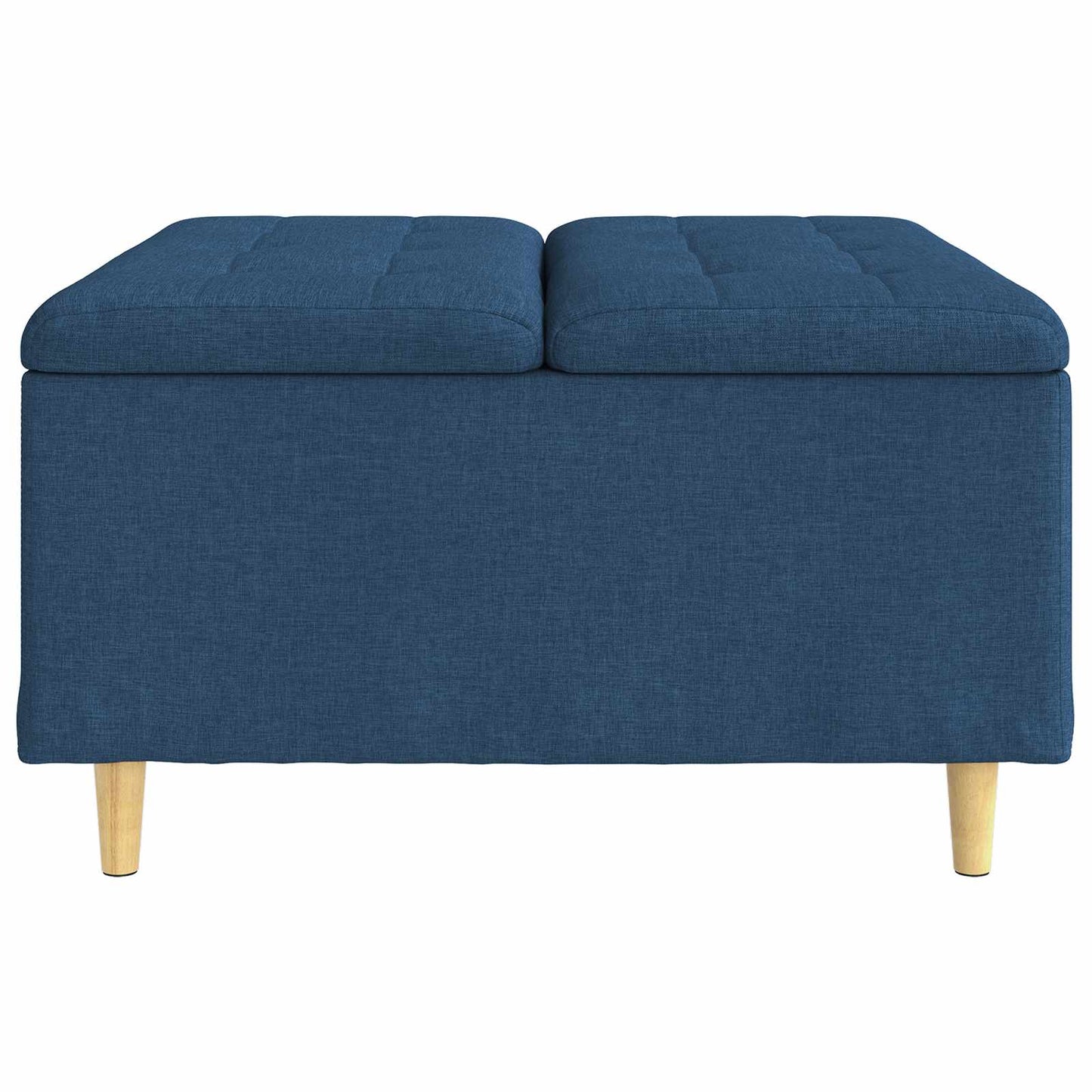 Pouf contenitore con cuscino Blu 80 x 80 x 45 cm Tessuto | homemem39