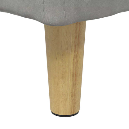 Pouf contenitore Grigio chiaro 80 x 80 x 45 cm Velluto