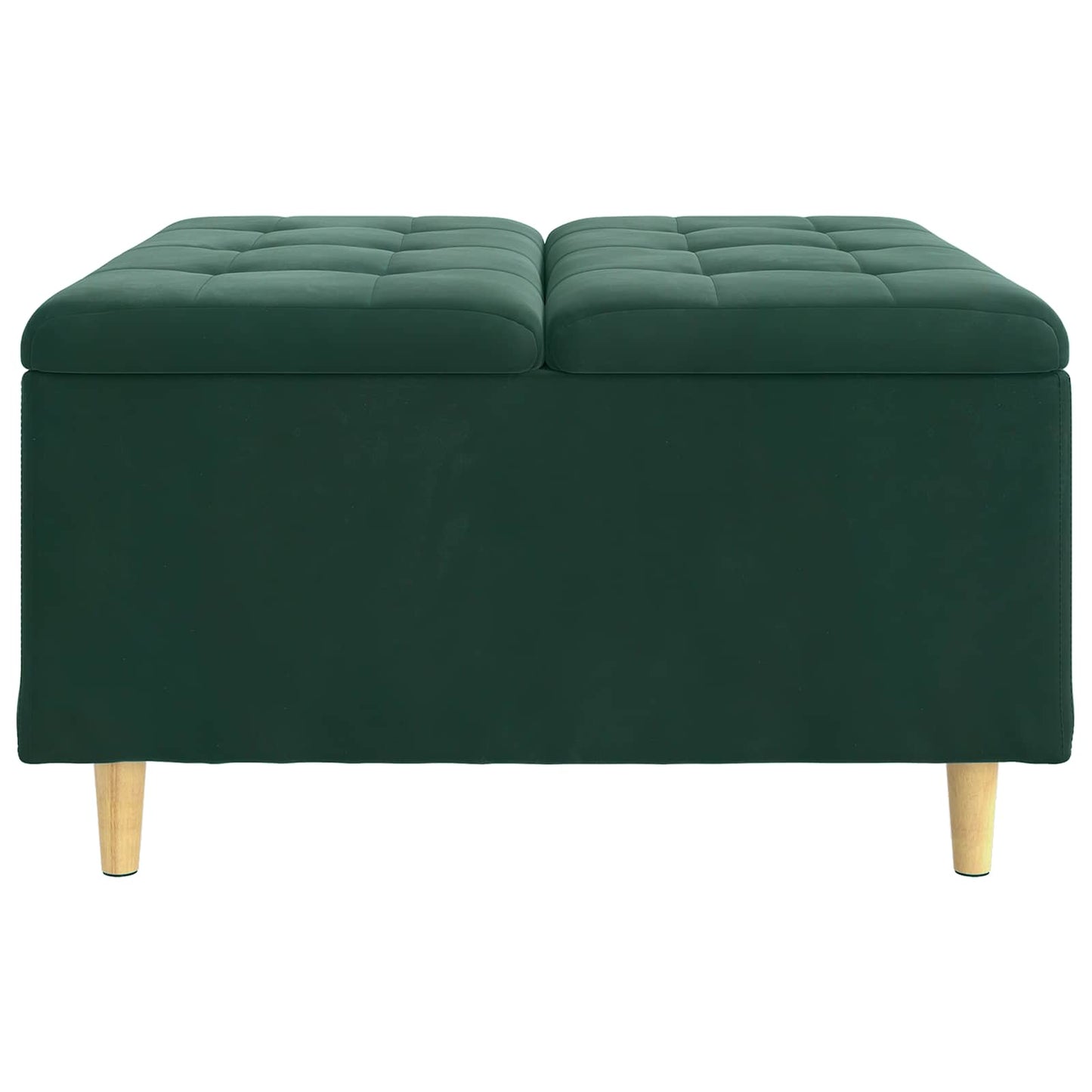 Pouf contenitore Verde Scuro 80 x 80 x 45 cm Velluto
