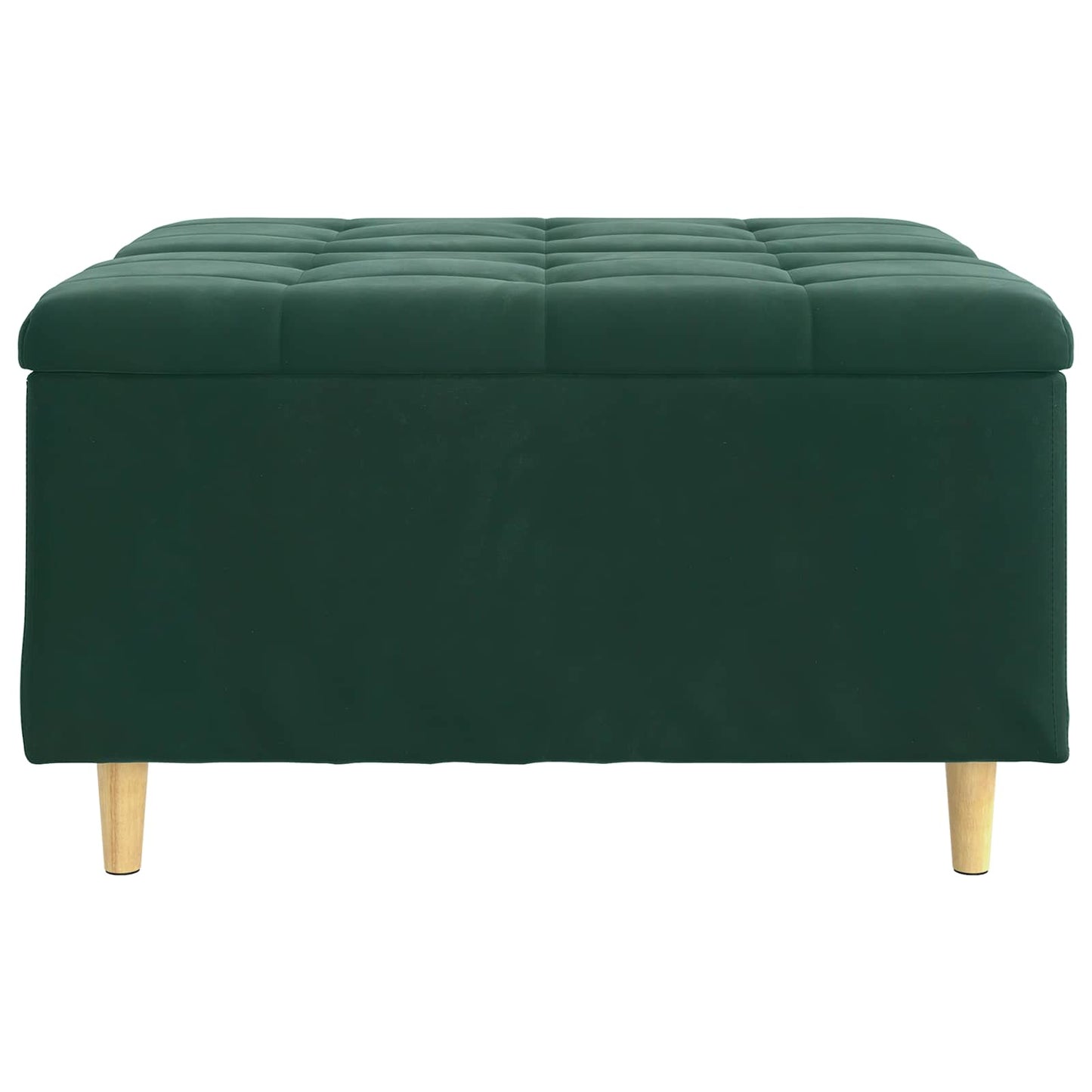 Pouf contenitore Verde Scuro 80 x 80 x 45 cm Velluto | homemem39