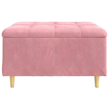Pouf contenitore con cuscino Rosa 80 x 80 x 45 cm Velluto