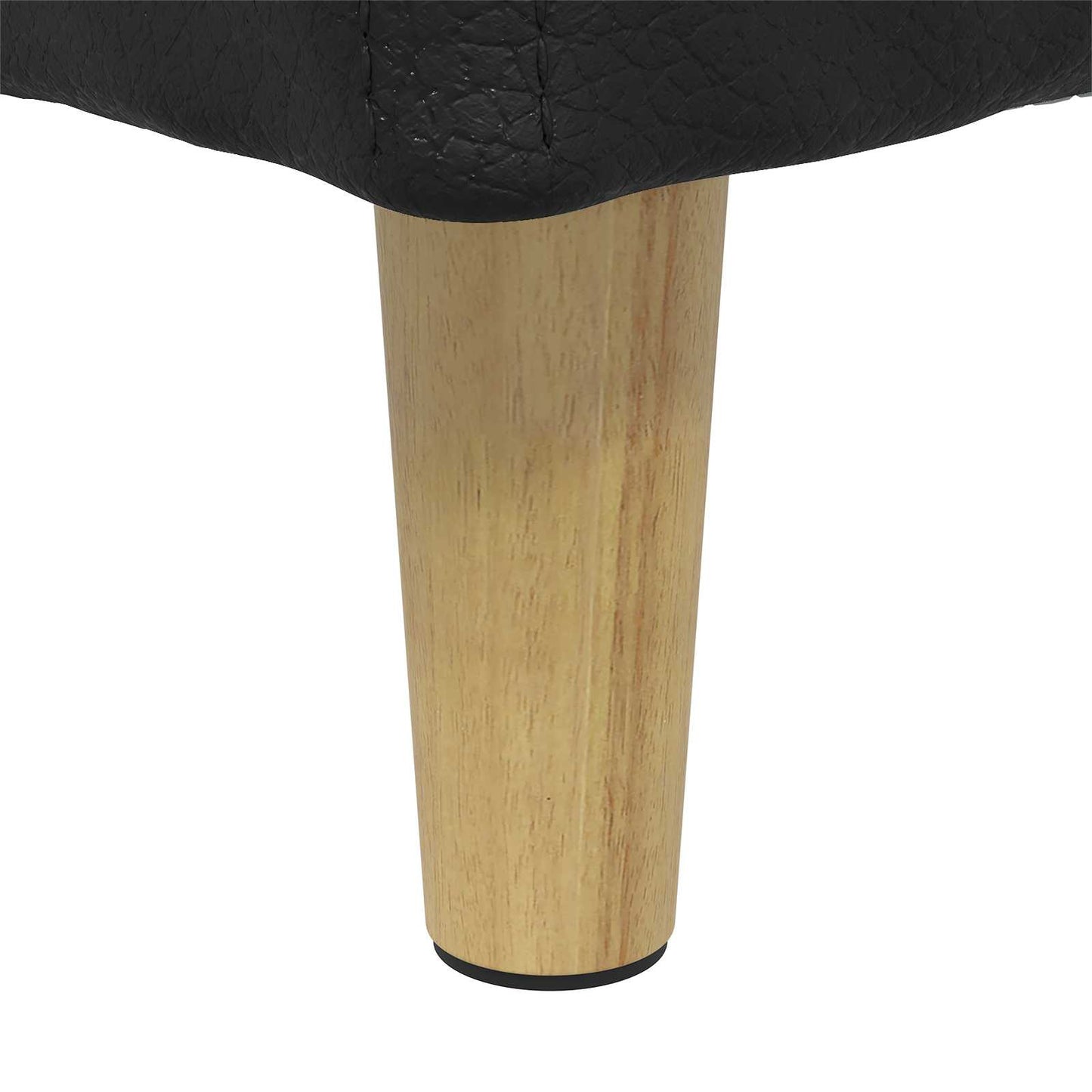 Pouf contenitore Nero 80 x 80 x 45 cm Pelle sintetica | homemem39