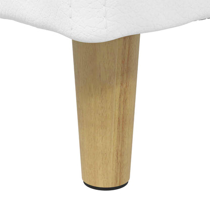 Pouf contenitore Bianco 80 x 80 x 45 cm Pelle sintetica | homemem39