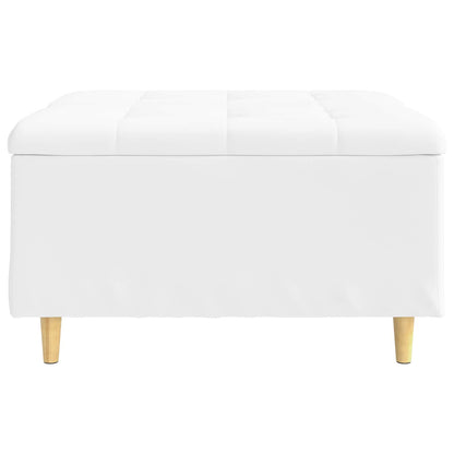 Pouf contenitore Bianco 80 x 80 x 45 cm Pelle sintetica | homemem39