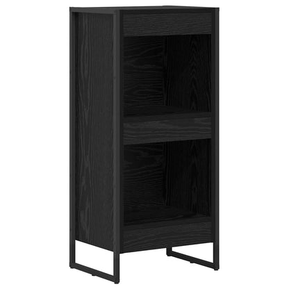 Armadio per Libri Rovere Nero 80 x 30 x 155 cm