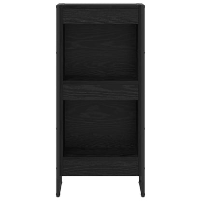 Armadio per Libri Rovere Nero 80 x 30 x 155 cm