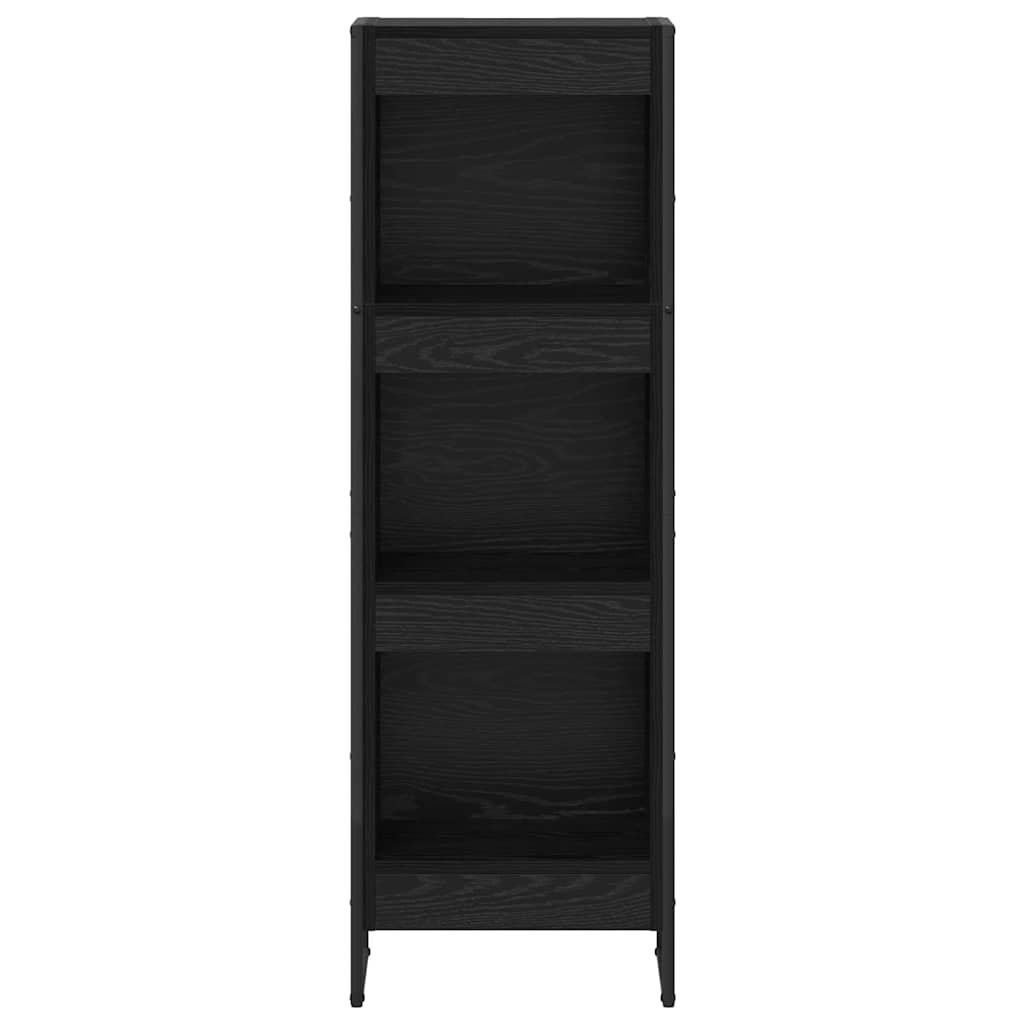 Armadio per Libri Rovere Nero 80 x 30 x 155 cm
