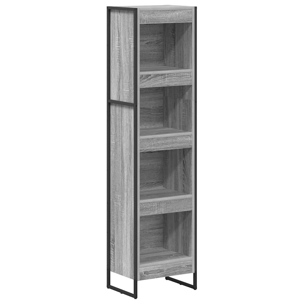 Armadio per Libri Grigio Sonoma 80 x 30 x 155 cm