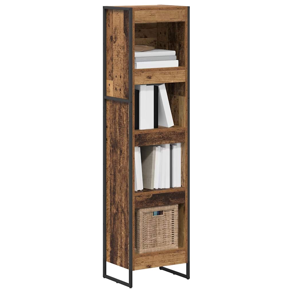 Armadio per Libri Legno vecchio 80 x 30 x 155 cm