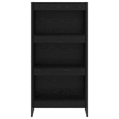 Armadio per Libri Rovere Nero 80 x 30 x 155 cm