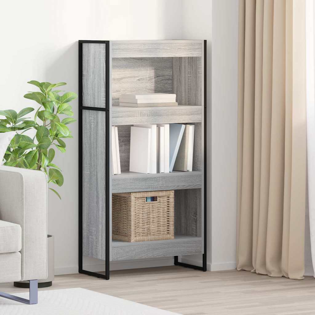 Armadio per Libri Grigio Sonoma 80 x 30 x 155 cm