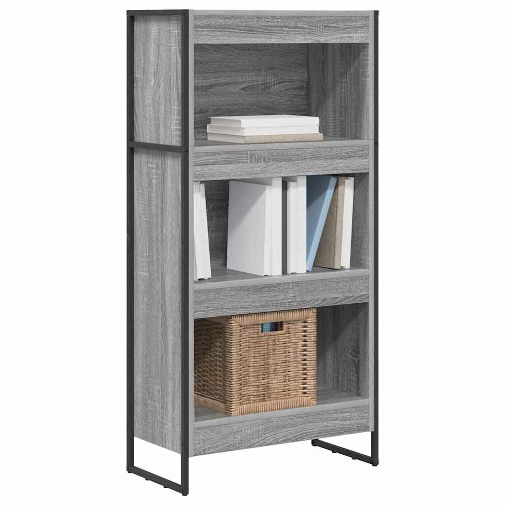 Armadio per Libri Grigio Sonoma 80 x 30 x 155 cm
