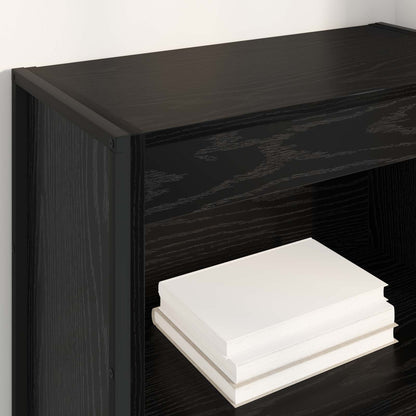 Armadio per Libri Rovere Nero 80 x 30 x 155 cm