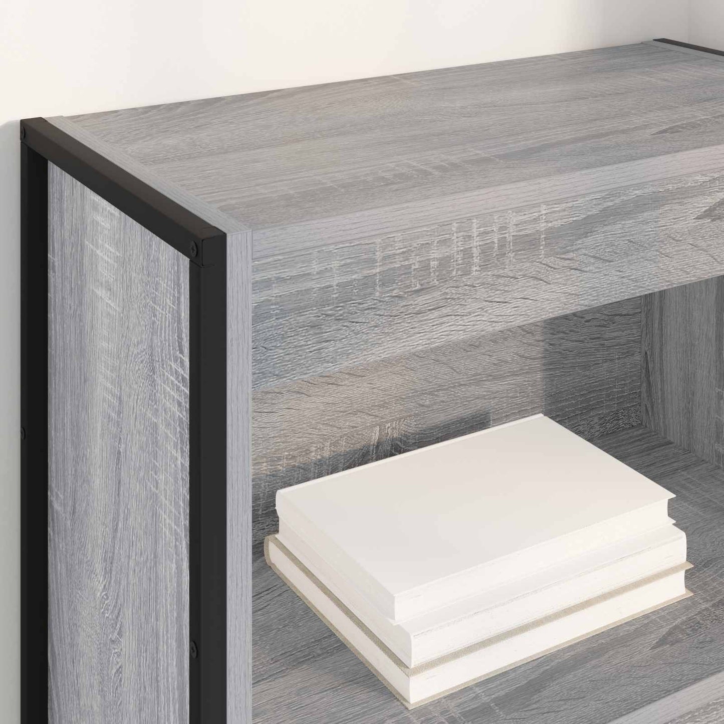 Armadio per Libri Grigio Sonoma 80 x 30 x 155 cm