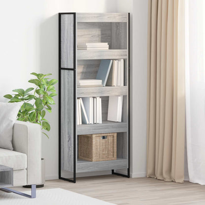 Armadio per Libri Grigio Sonoma 80 x 30 x 155 cm