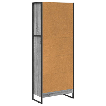 Armadio per Libri Grigio Sonoma 80 x 30 x 155 cm