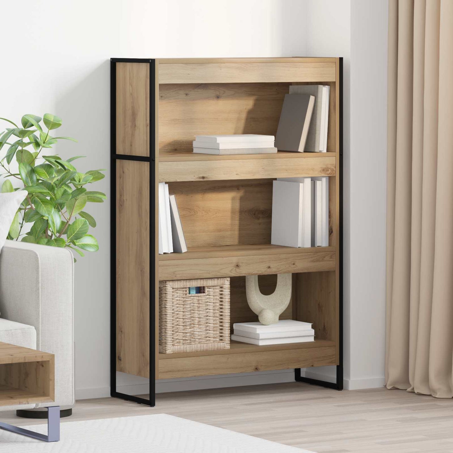 Armadio per Libri Rovere Artigianale 80 x 30 x 155 cm