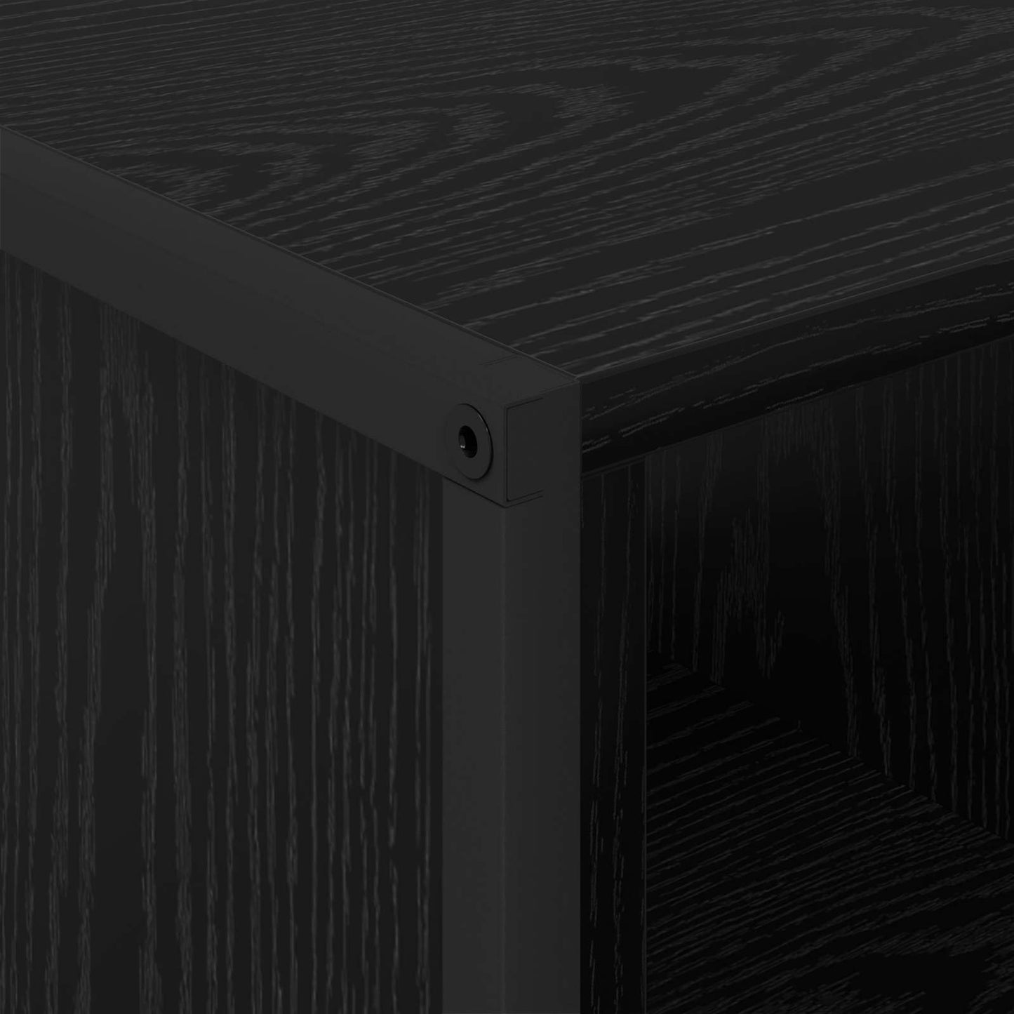 Tavolino da salotto Rovere Nero 80 x 50 x 40 cm