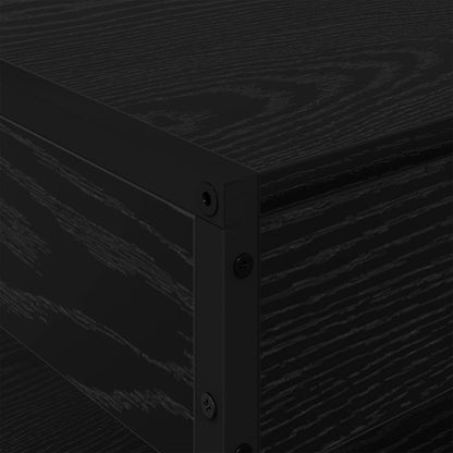 Tavolino da salotto Rovere Nero 80 x 50 x 40 cm