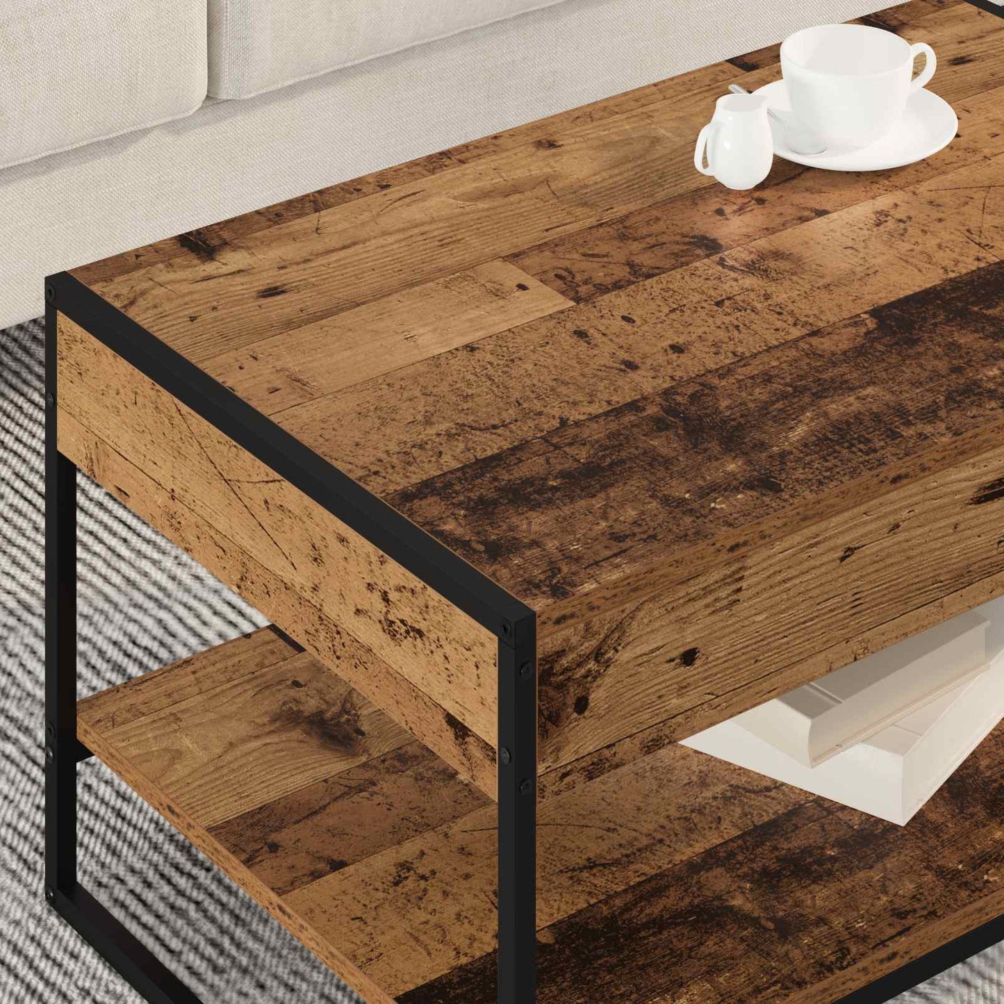 Tavolino da salotto Legno vecchio 80 x 50 x 40 cm | homemem39