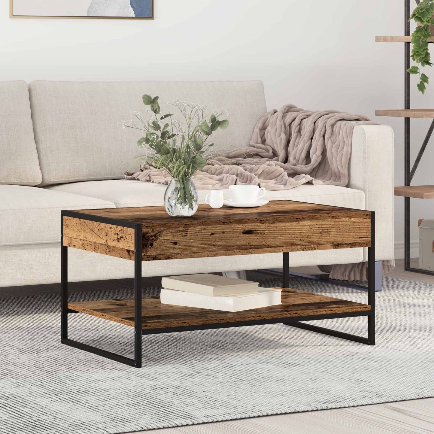 Tavolino da salotto Legno vecchio 80 x 50 x 40 cm | homemem39