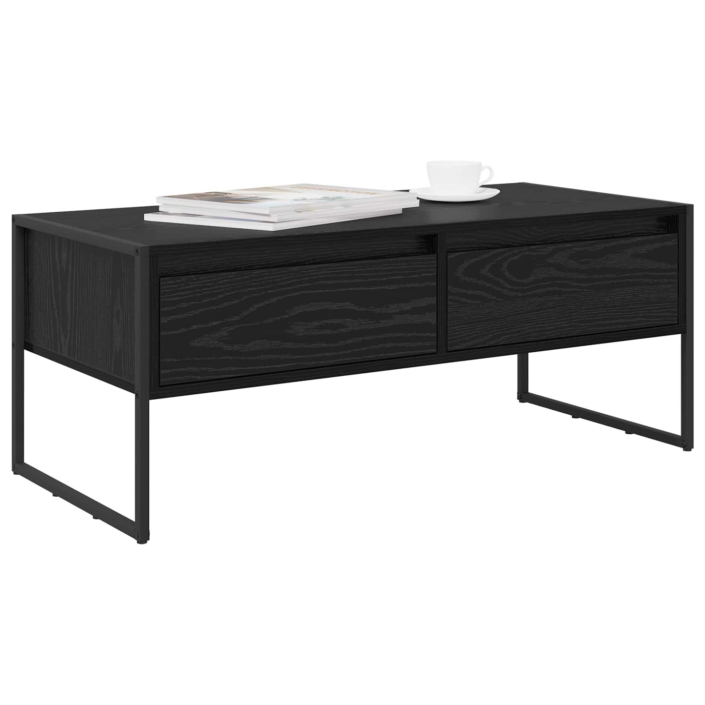 Tavolino da salotto Rovere Nero 100 x 46 x 40 cm