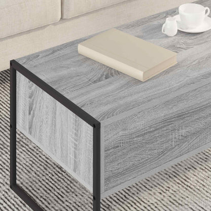 Tavolino da salotto con cassetto Grigio Sonoma 100 x 46 x 40 cm