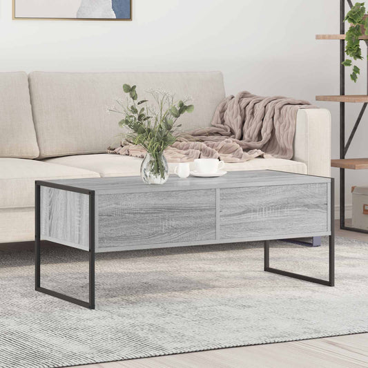 Tavolino da salotto con cassetto Grigio Sonoma 100 x 46 x 40 cm | homemem39