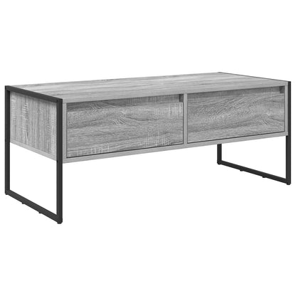 Tavolino da salotto con cassetto Grigio Sonoma 100 x 46 x 40 cm