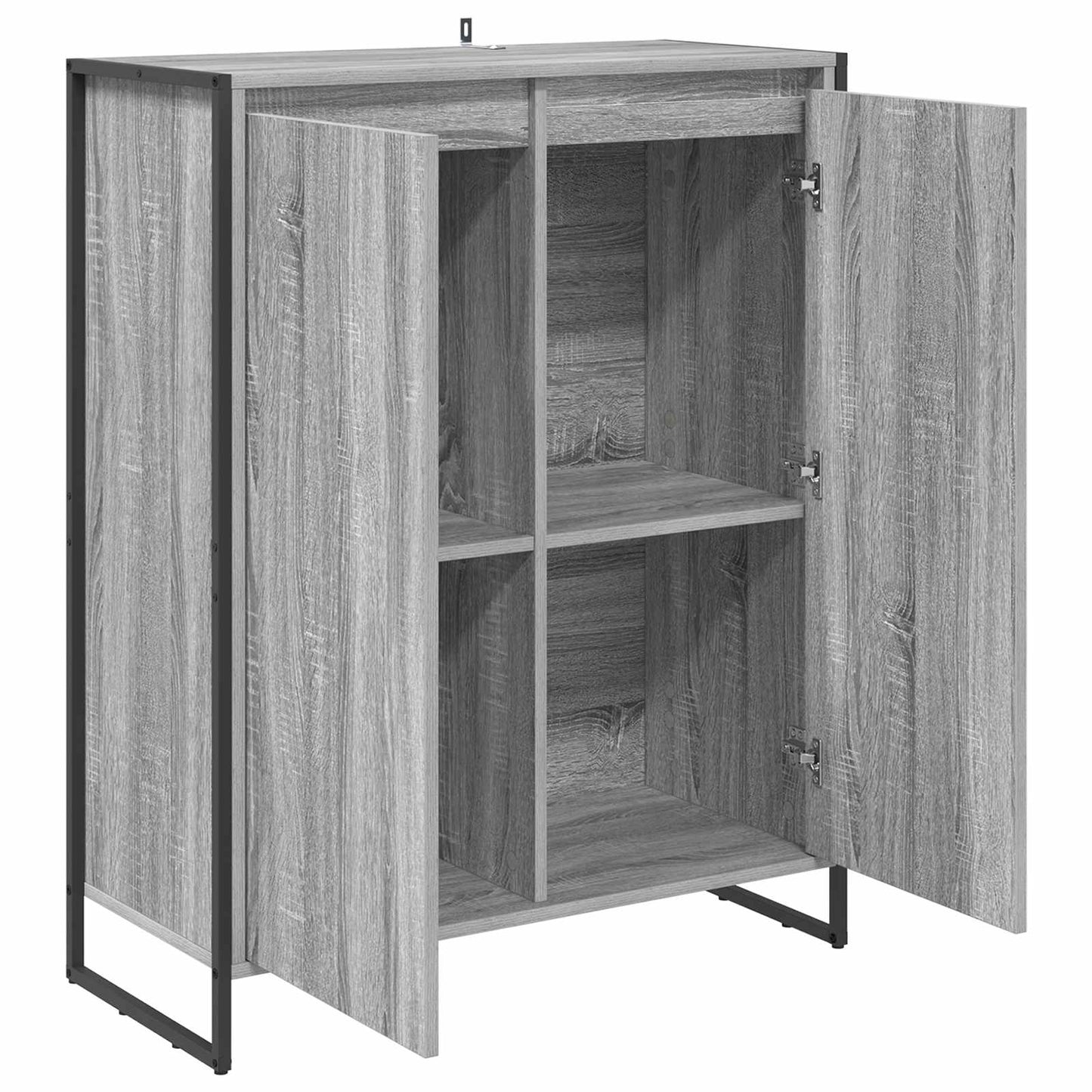 Mobile per scarpe con porta Grigio Sonoma 79 x 36 x 100 cm