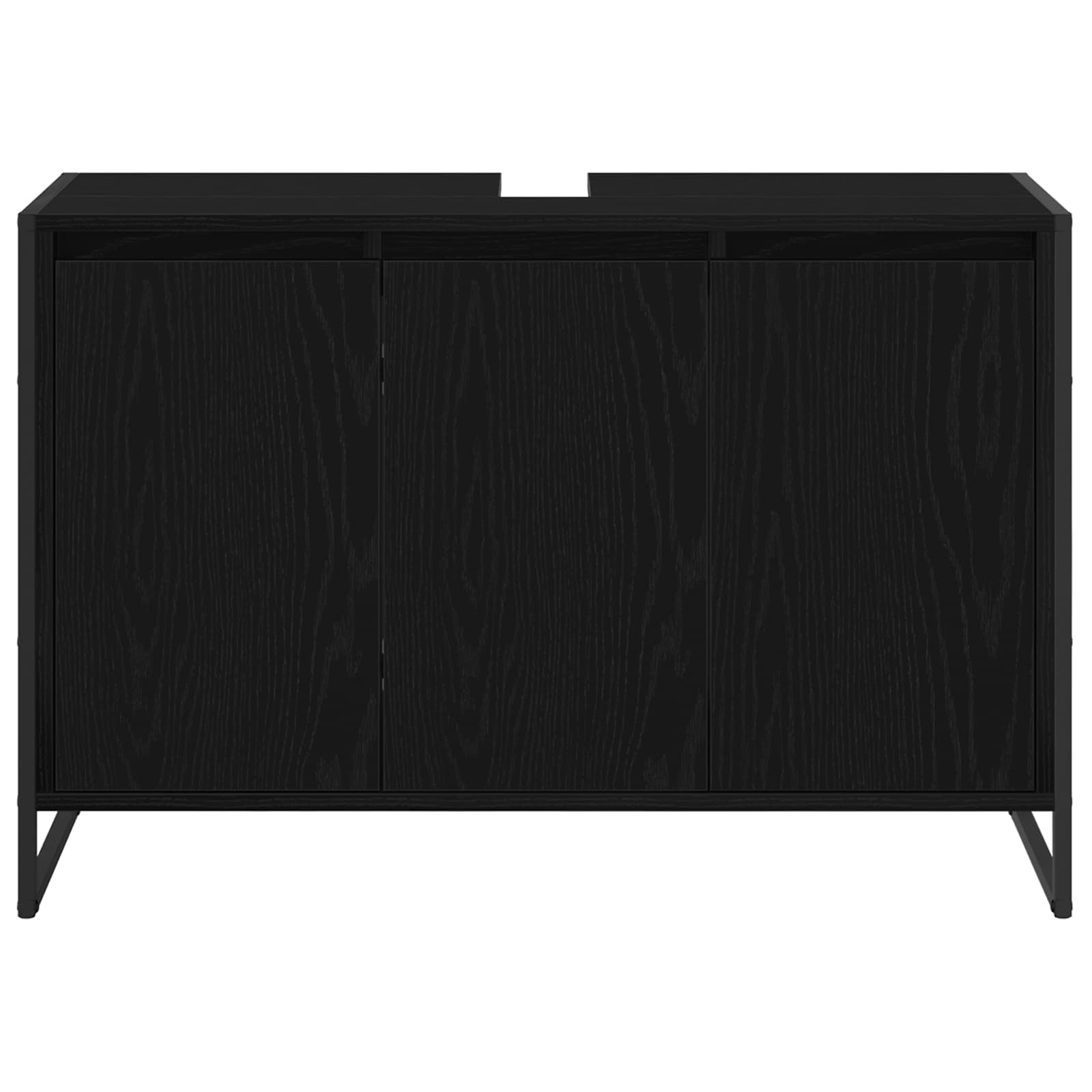 Mobile da Bagno Rovere Nero 90 x 30 x 60 cm Legno multistrato | homemem39