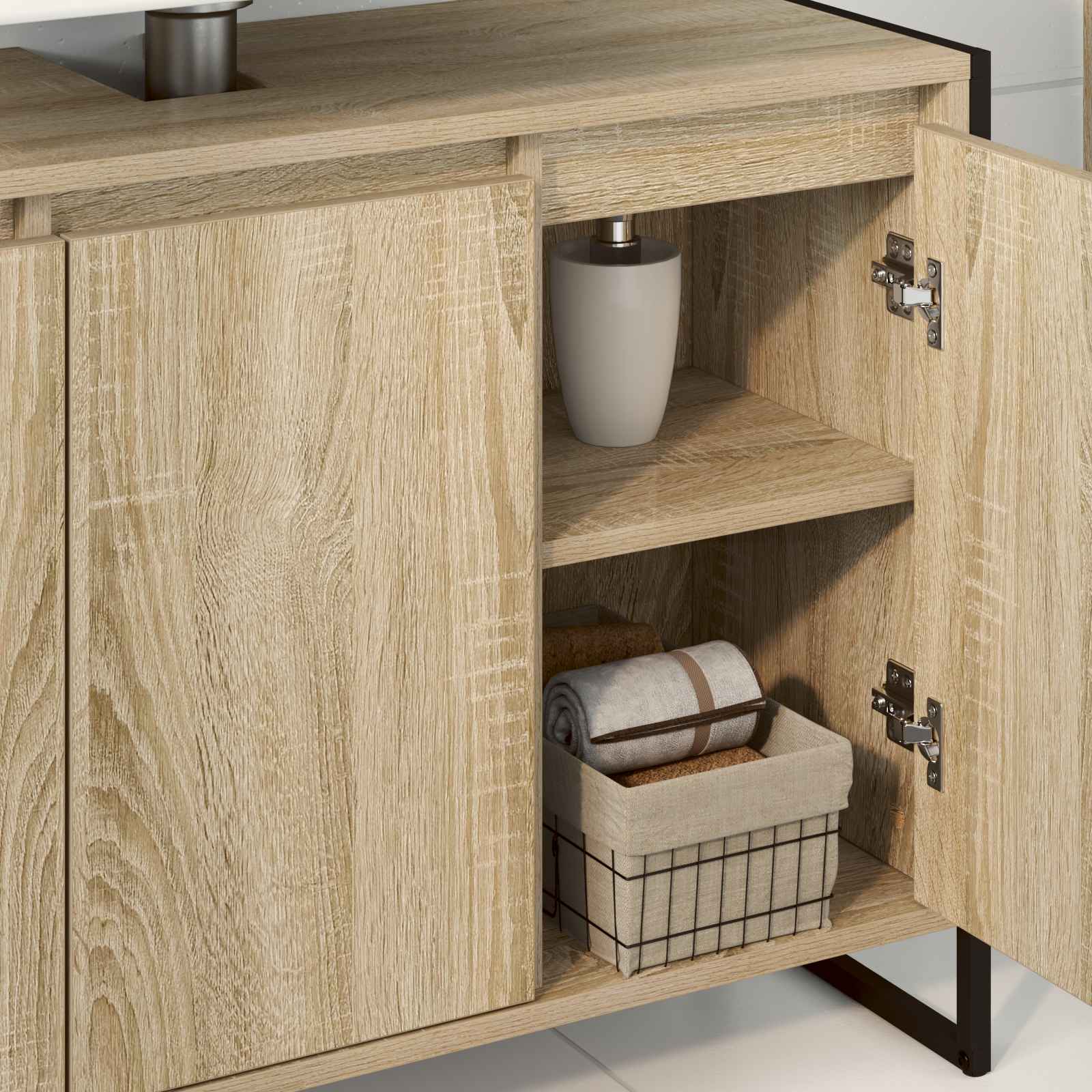 Mobile da Bagno Sonoma 90 x 30 x 60 cm Legno multistrato | homemem39