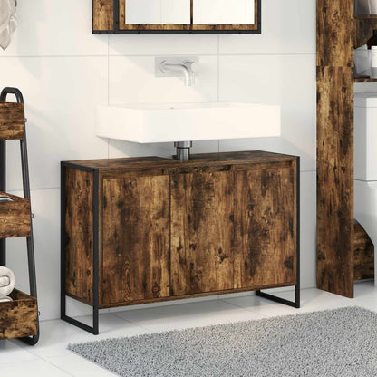 Mobile da Bagno con porta Quercia Fumosa 90 x 30 x 60 cm | homemem39
