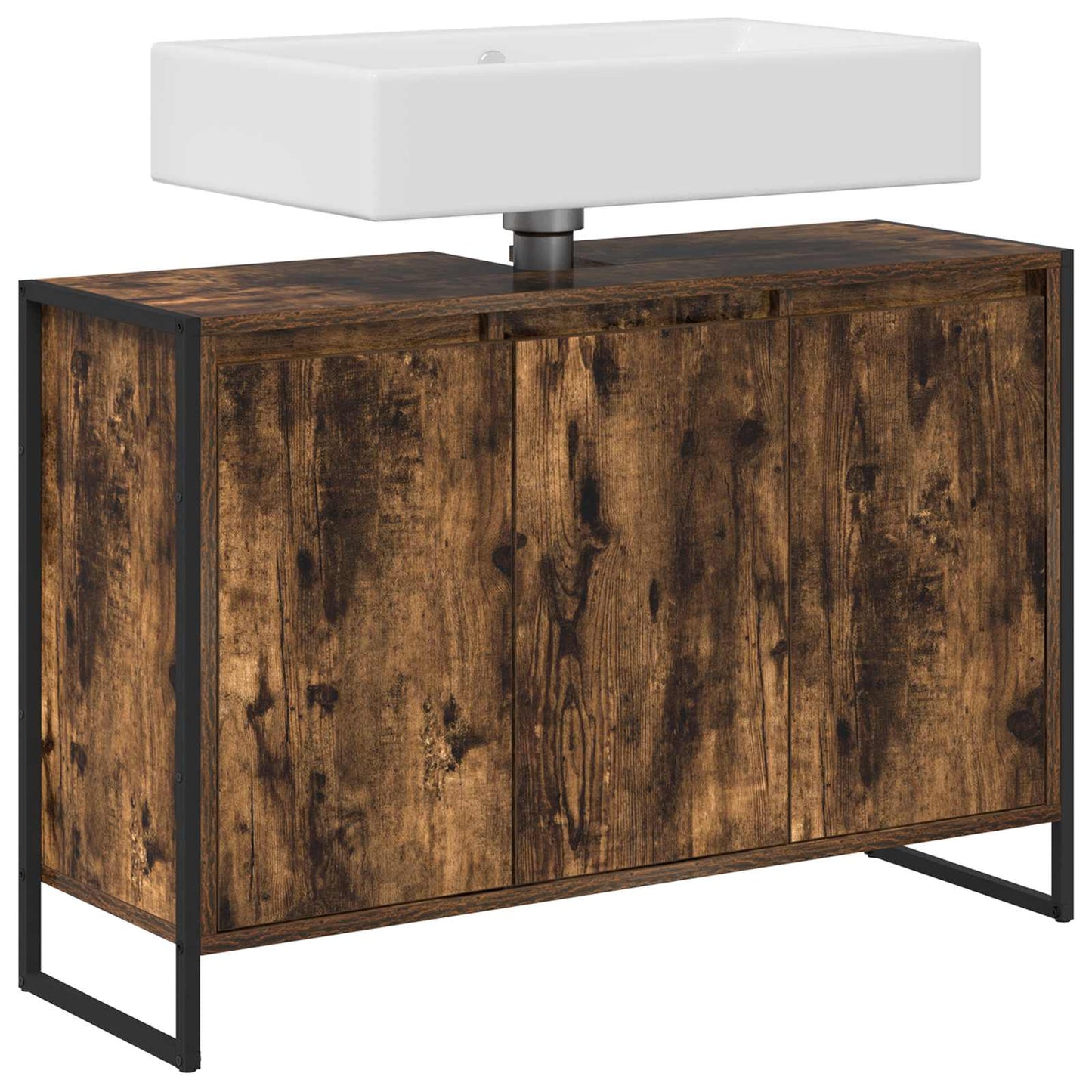 Mobile da Bagno con porta Quercia Fumosa 90 x 30 x 60 cm | homemem39