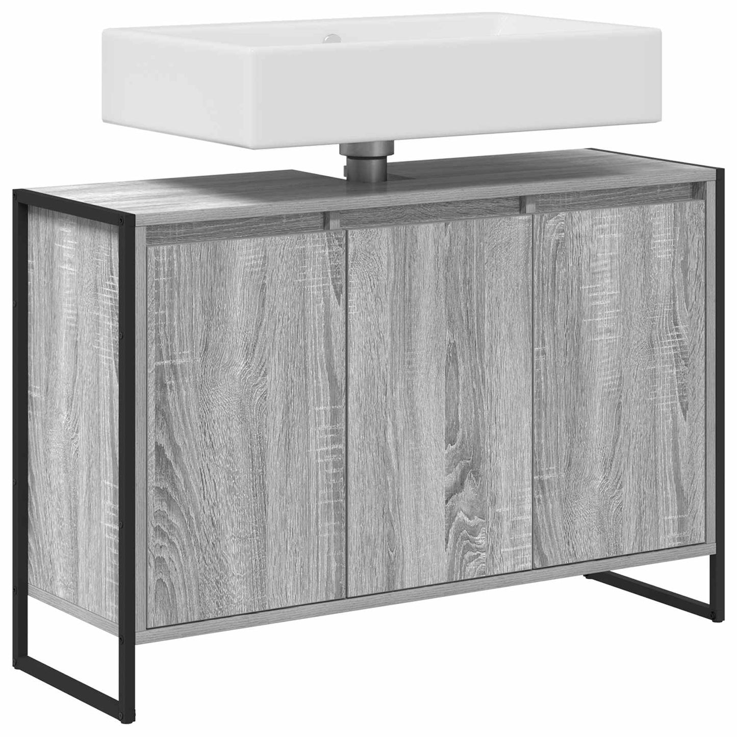 Mobile da Bagno Grigio Sonoma 90 x 30 x 60 cm Legno multistrato | homemem39