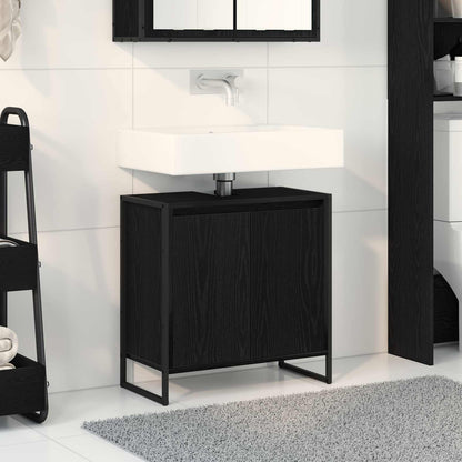 Mobile da Bagno Rovere Nero 60 x 30 x 60 cm Legno multistrato