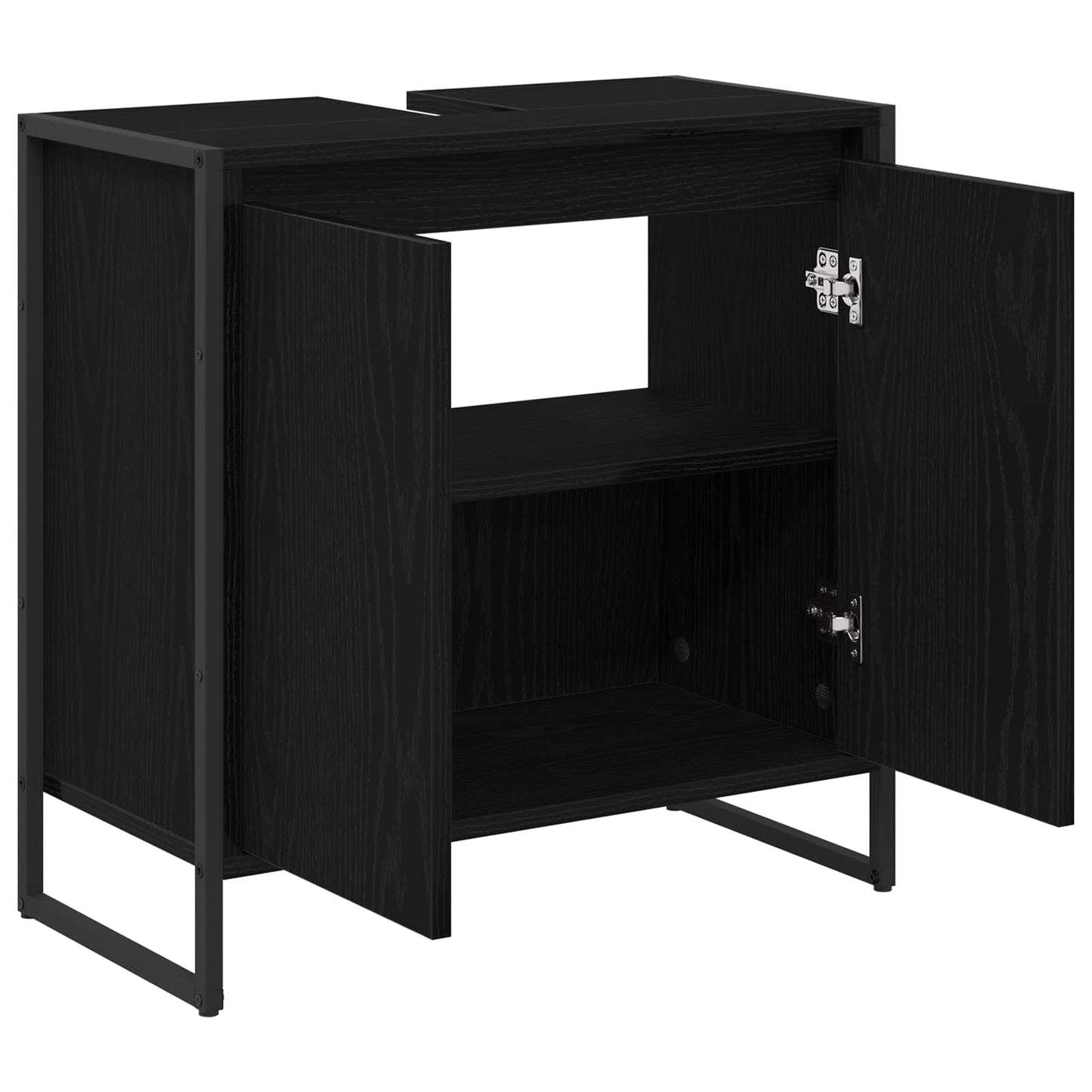 Mobile da Bagno Rovere Nero 60 x 30 x 60 cm Legno multistrato | homemem39