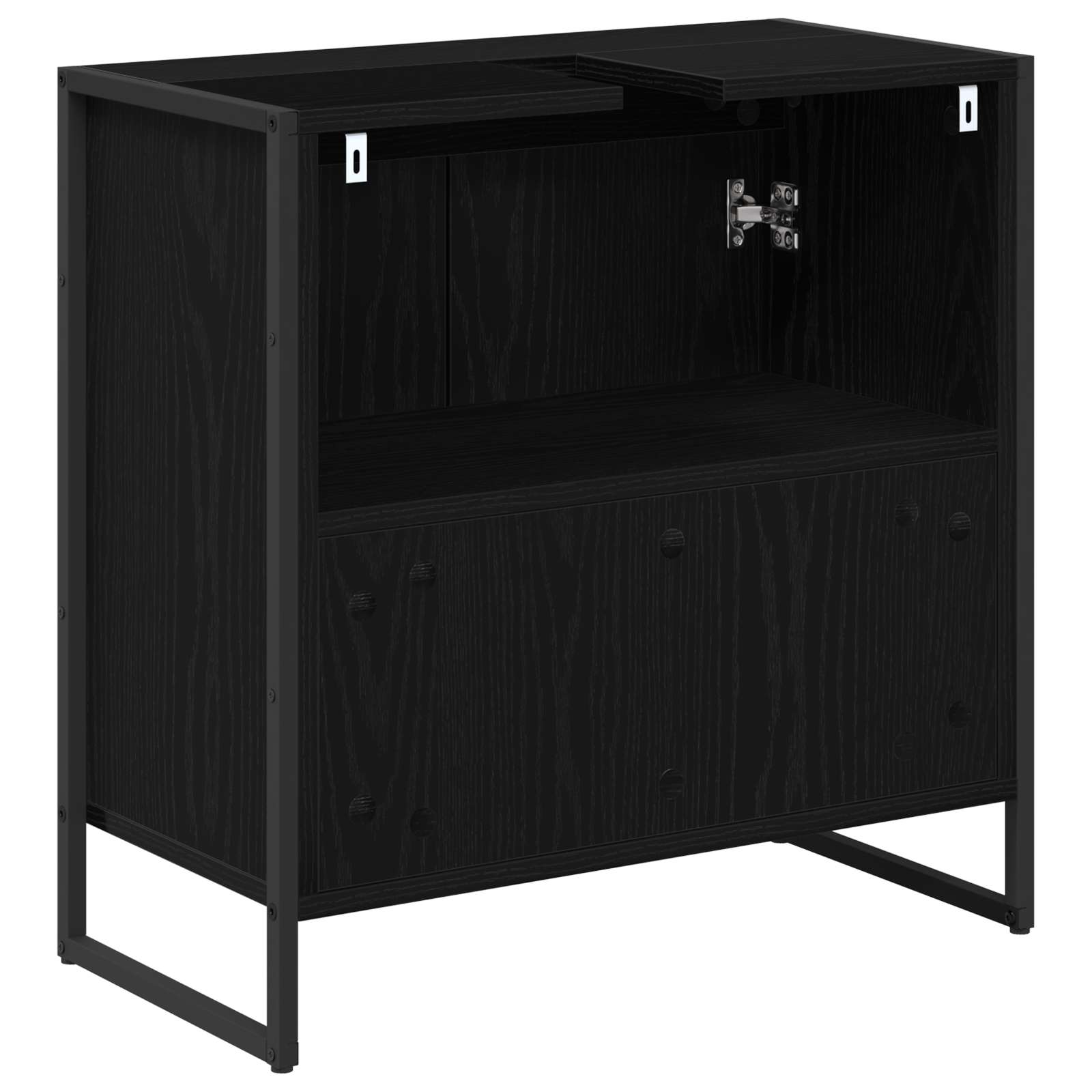 Mobile da Bagno Rovere Nero 60 x 30 x 60 cm Legno multistrato | homemem39