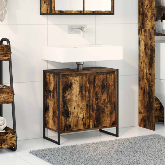 Mobile da Bagno con porta Quercia Fumosa 60 x 30 x 60 cm